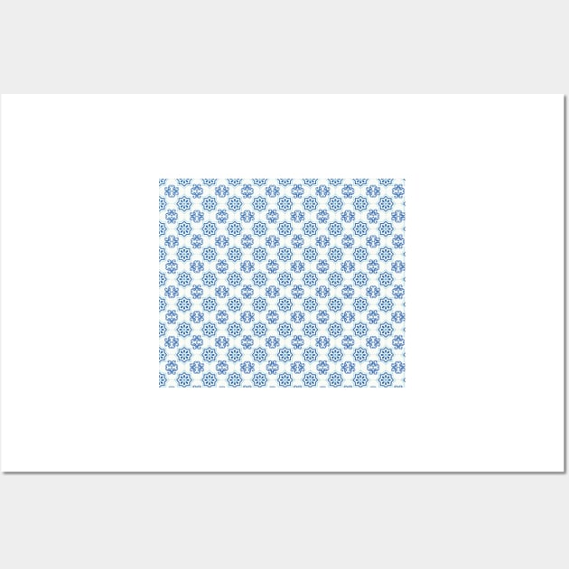 Blue and white frame tile Wall Art by timegraf